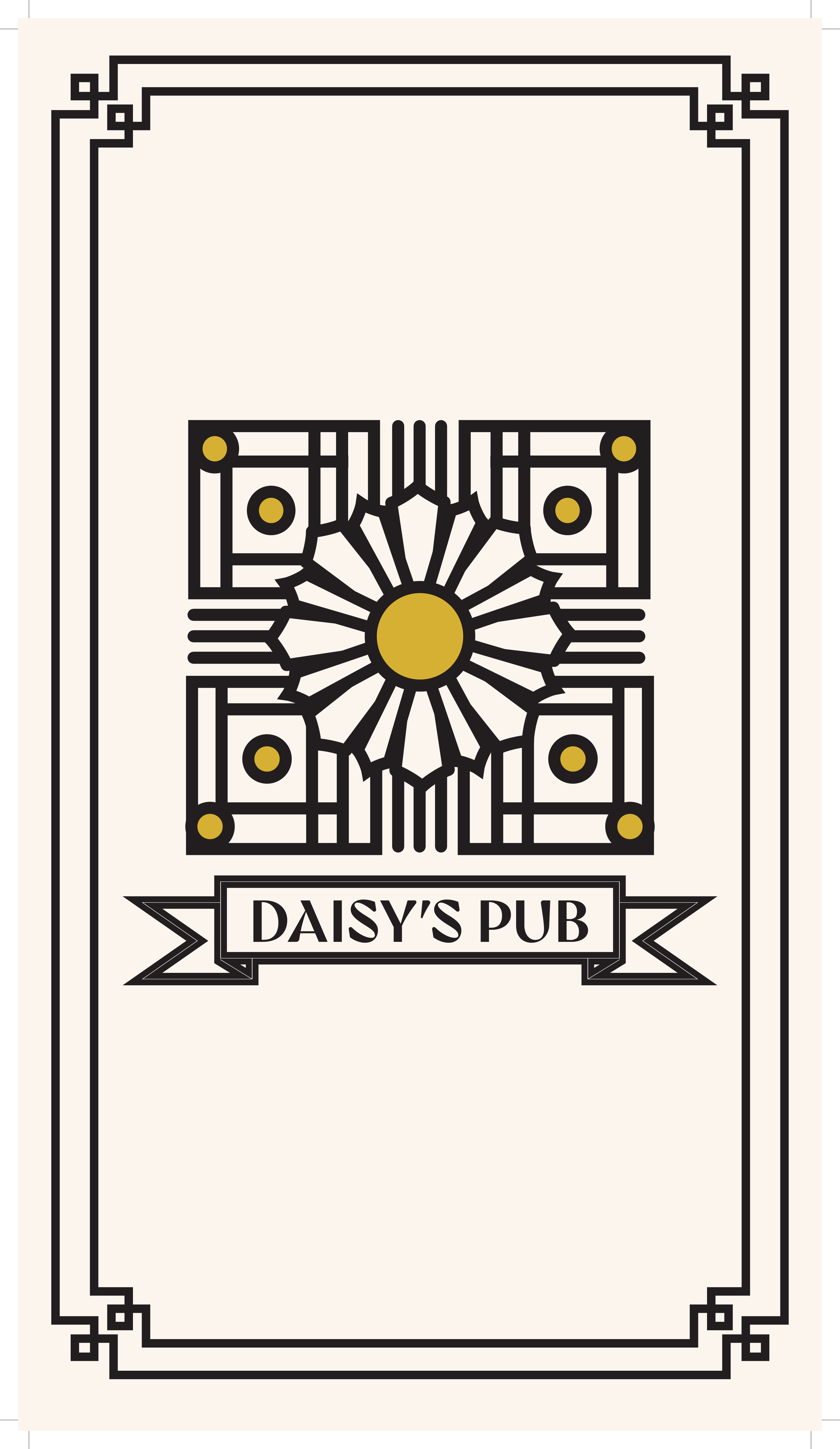 Daisy's Pub menu cover