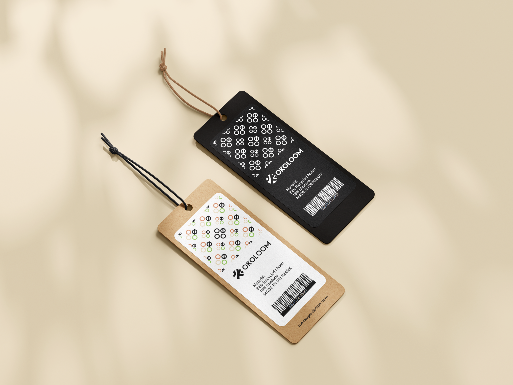 Rectangle label tag mockup