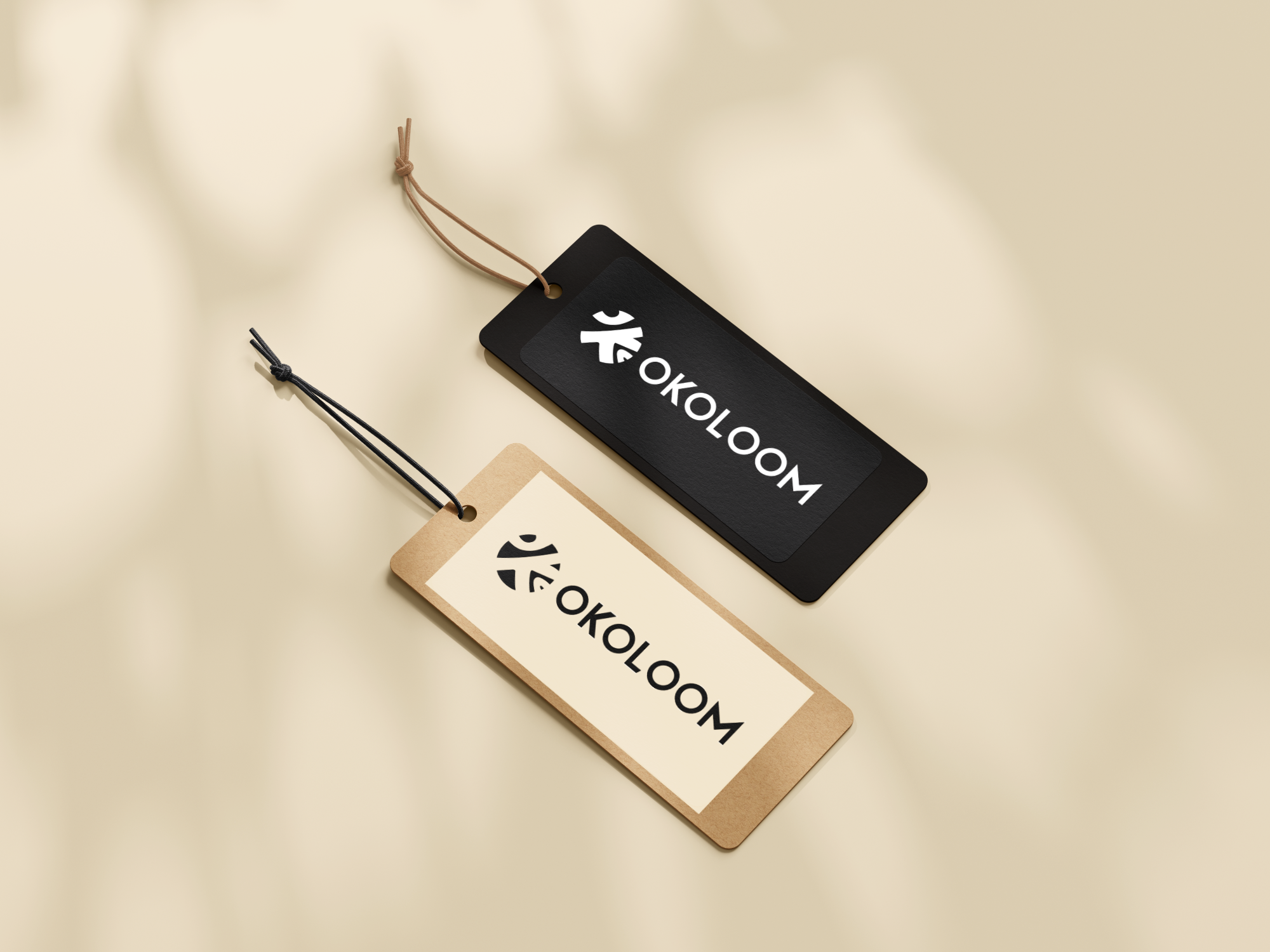 Rectangle label tag mockup front