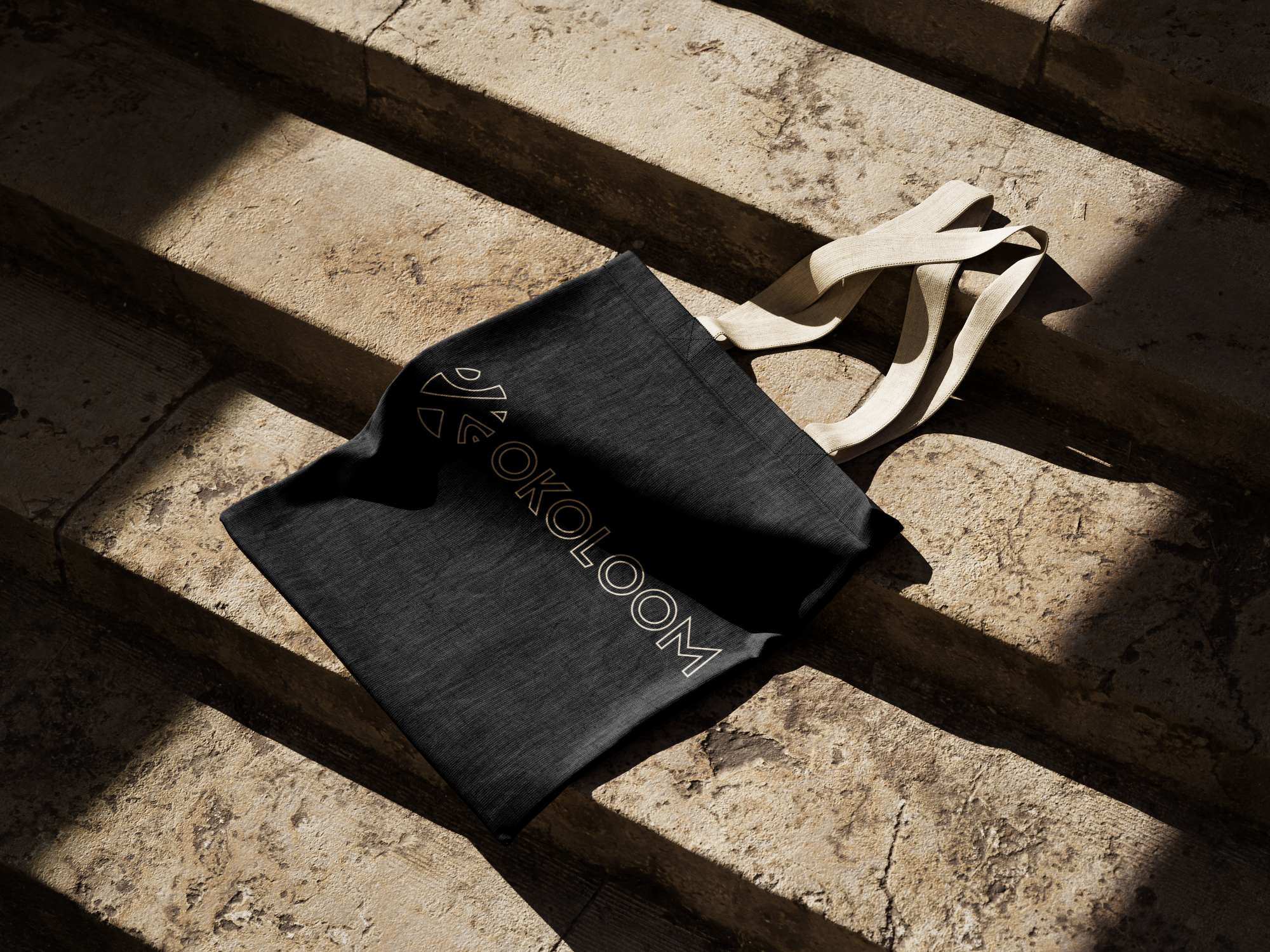 Black tote bag back