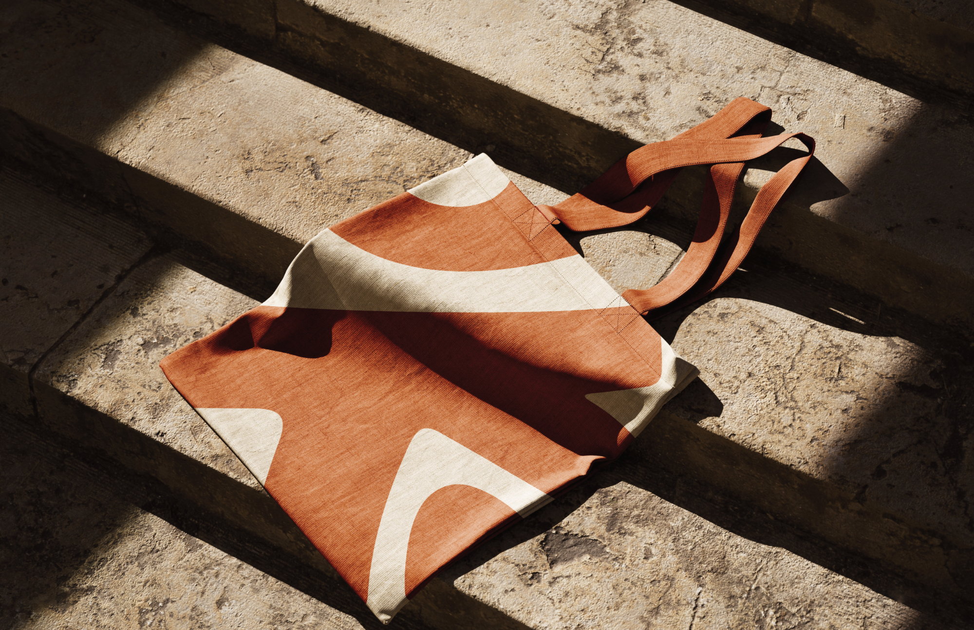 Orange tote bag