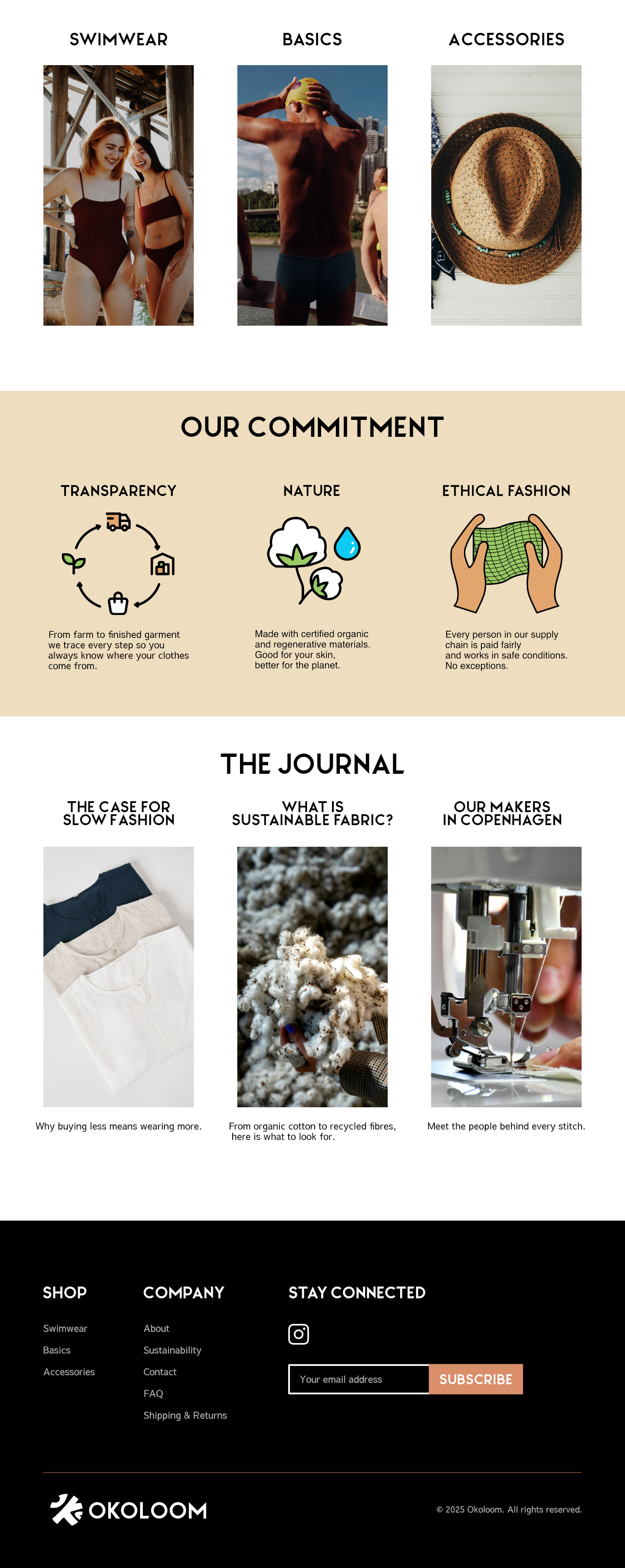 Website sections mockup