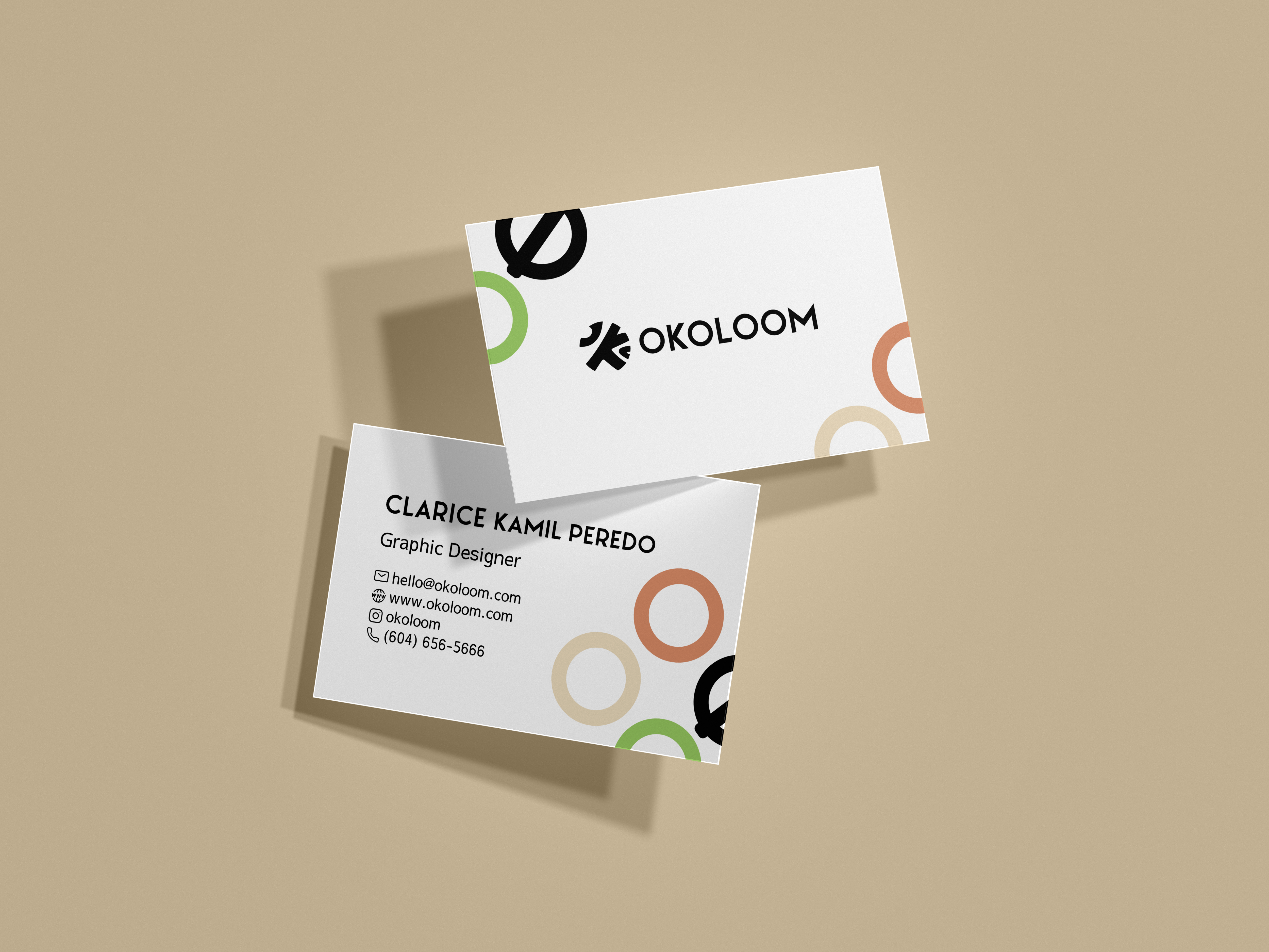 White business cards mockup